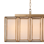 Люстра прямоугольная с каркасом золотого цвета Soft Glow Lamps варинант исполнения - 3 | Loft Concept в Уфе