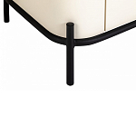 ТВ-тумба белая с чёрной столешницей с 2-мя дверками и ящиком San Marco варинант исполнения - 5 | Loft Concept в Уфе