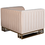 Кресло велюровое бежевое Cubic Silhouette варинант исполнения - 2 | Loft Concept в Уфе