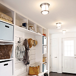 Потолочный светильник для ванных комнат со стеклянным плафоном и одной лампой Hinkley варинант исполнения - 4 | Loft Concept в Уфе