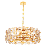 Люстра круглая золотого цвета с круглыми хрустальным элементами Solyria варинант исполнения - 1 | Loft Concept в Уфе