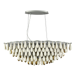 Люстра с подвесками в форме капель на серебристом каркасе Raindrop варинант исполнения - 3 | Loft Concept в Уфе