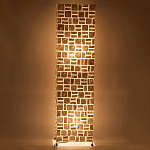 Торшер из перламутра на металлическом каркасе Indonesian Tower варинант исполнения - 4 | Loft Concept в Уфе