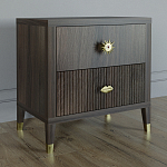 Тумба прикроватная с двумя ящиками Elsa Dreams Walnut варинант исполнения - 1 | Loft Concept в Уфе