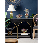 Чаша квадратная из прозрачного стекла с фигурками разноцветных птиц Eden Garden варинант исполнения - 4 | Loft Concept в Уфе