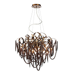 Люстра подвесная с объемной композицией из скрученных лент и металлических цепочек Atlantis Chain варинант исполнения - 2 | Loft Concept в Уфе