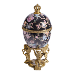 Шкатулка в форме яйца на величественных львах из фарфора с бронзовыми элементами Eden Garden варинант исполнения - 3 | Loft Concept в Уфе