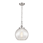 Подвесной светильник с прозрачным стеклянным плафоном в форме шара в современном стиле на цепи Feiss варинант исполнения - 2 | Loft Concept в Уфе