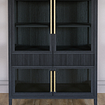 Витрина Primo со стеклянными фасадами и 2 ящиками Черный дуб варинант исполнения - 2 | Loft Concept в Уфе