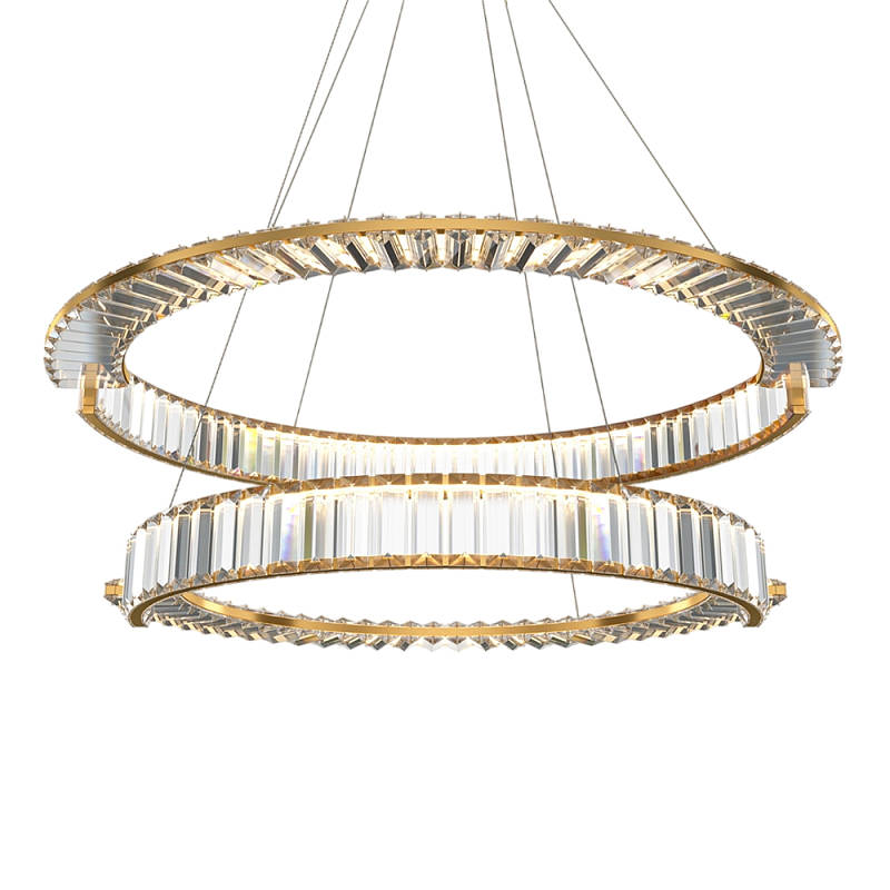 Люстра подвесная Krone 3000К 90Вт Латунь Прозрачный в Уфе | Loft Concept 