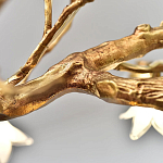 Люстра в виде золотой ветки с цветами Glass Flower Pendant Light варинант исполнения - 8 | Loft Concept в Уфе