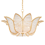 Люстра в форме тюльпана с лепестками из прозрачных стеклянных бусин Hanging Flowers варинант исполнения - 3 | Loft Concept в Уфе