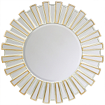 Зеркало круглое с лучами из зеркальных фацетов Silver Facet варинант исполнения - 1 | Loft Concept в Уфе