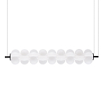 Светодиодный подвесной светильник линейный с белым воздушным плафоном Glowing Cloud варинант исполнения - 3 | Loft Concept в Уфе