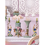 Подсвечник в образе попугая из фарфора с бронзовыми элементами Eden Garden варинант исполнения - 4 | Loft Concept в Уфе