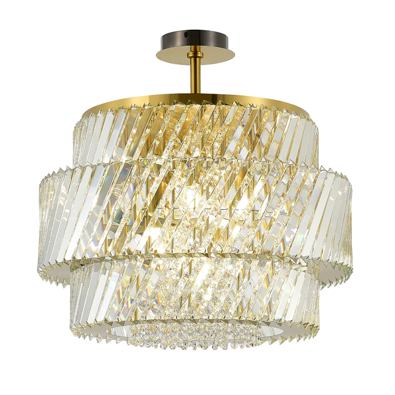 Потолочный светильник в классическом обрамлении Light Connoisseurs Beauty Латунь Прозрачное Стекло в Уфе | Loft Concept 