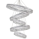 Вертикальная Композиция из круглых Хрустальных светильников Elizabeth Хром варинант исполнения - 1 | Loft Concept в Уфе