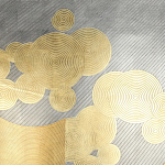 Обои ручная роспись в стиле Арт-деко Namban Colourway SC-289 on gold gilded paper варинант исполнения - 1 | Loft Concept в Уфе