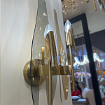 Бра с двумя плафонами дымчатого и янтарного цвета Vertical Glass варинант исполнения - 2 | Loft Concept в Уфе