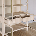 Витрина Primo со стеклянными фасадами и 2 ящиками Светлый дуб варинант исполнения - 4 | Loft Concept в Уфе