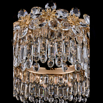 Люстра круглая с декоративными элементами в виде крупных хрустальных цветов Palace Gardens варинант исполнения - 5 | Loft Concept в Уфе