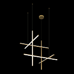 Люстра с 6-ю  пересекающимися цилиндрическими плафонами на тонких тросах Trumpet tube варинант исполнения - 3 | Loft Concept в Уфе