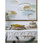 Чаша с цветочным орнаментом на бронзовых ножках Eden Garden варинант исполнения - 2 | Loft Concept в Уфе