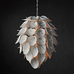 Люстра белая каплевидной формы из цветков лилии White Natural Lines варинант исполнения - 4 | Loft Concept в Уфе