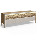 ТВ тумба 2 двери и 2 ящика с подсветкой на рельефном фасаде Warm Industrial варинант исполнения - 5 | Loft Concept в Уфе