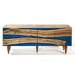 Стильный Буфет лофт 4 двери Cabinet Crimson River фасад эпоксидная смола  варинант исполнения - 1 | Loft Concept в Уфе