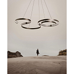 Люстра подвесная светодиодная в виде волнообразной ленты Ribbon Vortex варинант исполнения - 14 | Loft Concept в Уфе