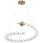 Люстра в виде спирали с сферическими акриловыми плафонами Pearls Suspension Brass Spiral Chandelier варинант исполнения - 2 | Loft Concept в Уфе