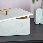 Шкатулка из белого мрамора Save Time варинант исполнения - 5 | Loft Concept в Уфе