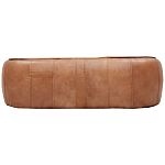 Трехместный диван с кожаной обивкой коричневый Coste Leather Sofa варинант исполнения - 3 | Loft Concept в Уфе