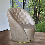 Кресло вращающееся велюровое кремовое Rotation варинант исполнения - 4 | Loft Concept в Уфе