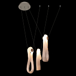 Подвесной светильник белого цвета с 3-мя изогнутыми плафонами Flow Loop варинант исполнения - 5 | Loft Concept в Уфе