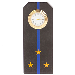 Часы погон подарочные настольные Авиация ВМФ из натурального камня Змеевик Military Clock варинант исполнения - 4 | Loft Concept в Уфе