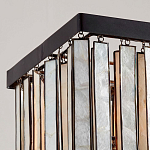 Люстра линейная прямоугольная с подвесками из натурального перламутра Nacre варинант исполнения - 3 | Loft Concept в Уфе