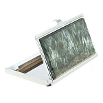 Визитница карманная металлическая с накладкой из натурального камня Серафинит Stone Business Card Holders  варинант исполнения - 2 | Loft Concept в Уфе