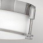 Потолочный светильник для ванных комнат цвета никель с плафоном из опалового стекла и декоративными держателями Hinkley варинант исполнения - 4 | Loft Concept в Уфе