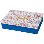 Чайный набор из фарфора синий на 6 персон 12 предметов Flower Porcelain Collection варинант исполнения - 3 | Loft Concept в Уфе