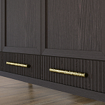 Большой Шкаф Primo Темный орех с 3 дверьми и 3 выдвижными ящиками варинант исполнения - 6 | Loft Concept в Уфе