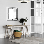 Настенное зеркало квадратной формы в черной металлической раме CORNER MIRROR BLACK варинант исполнения - 1 | Loft Concept в Уфе