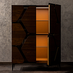 Высокий комод с узором из шпона на фасаде Sahara варинант исполнения - 2 | Loft Concept в Уфе