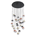 Люстра каскадная с черным круглым основанием 27 подвесов Celestial Waltz варинант исполнения - 2 | Loft Concept в Уфе