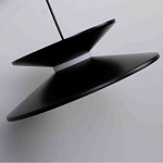 Бра черного цвета с двойным абажуром в форме конусов Obsidian Touch варинант исполнения - 3 | Loft Concept в Уфе