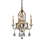 Люстра с 4-мя лампами и стеклянными подвесками в классическом стиле Feiss варинант исполнения - 1 | Loft Concept в Уфе