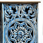 Комод с резным фасадом Blue Carved Chest of Drawers варинант исполнения - 3 | Loft Concept в Уфе