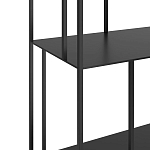 Стеллаж из металла широкий Wide Menzie Metal Rack Black варинант исполнения - 3 | Loft Concept в Уфе