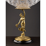 Чаша стеклянная прозрачная на бронзовой подставке с фигуркой девушки Eden Garden варинант исполнения - 6 | Loft Concept в Уфе